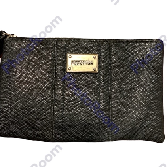 Kenneth Cole Reaction Black Top Zip Wristlet - Picture 2 of 5